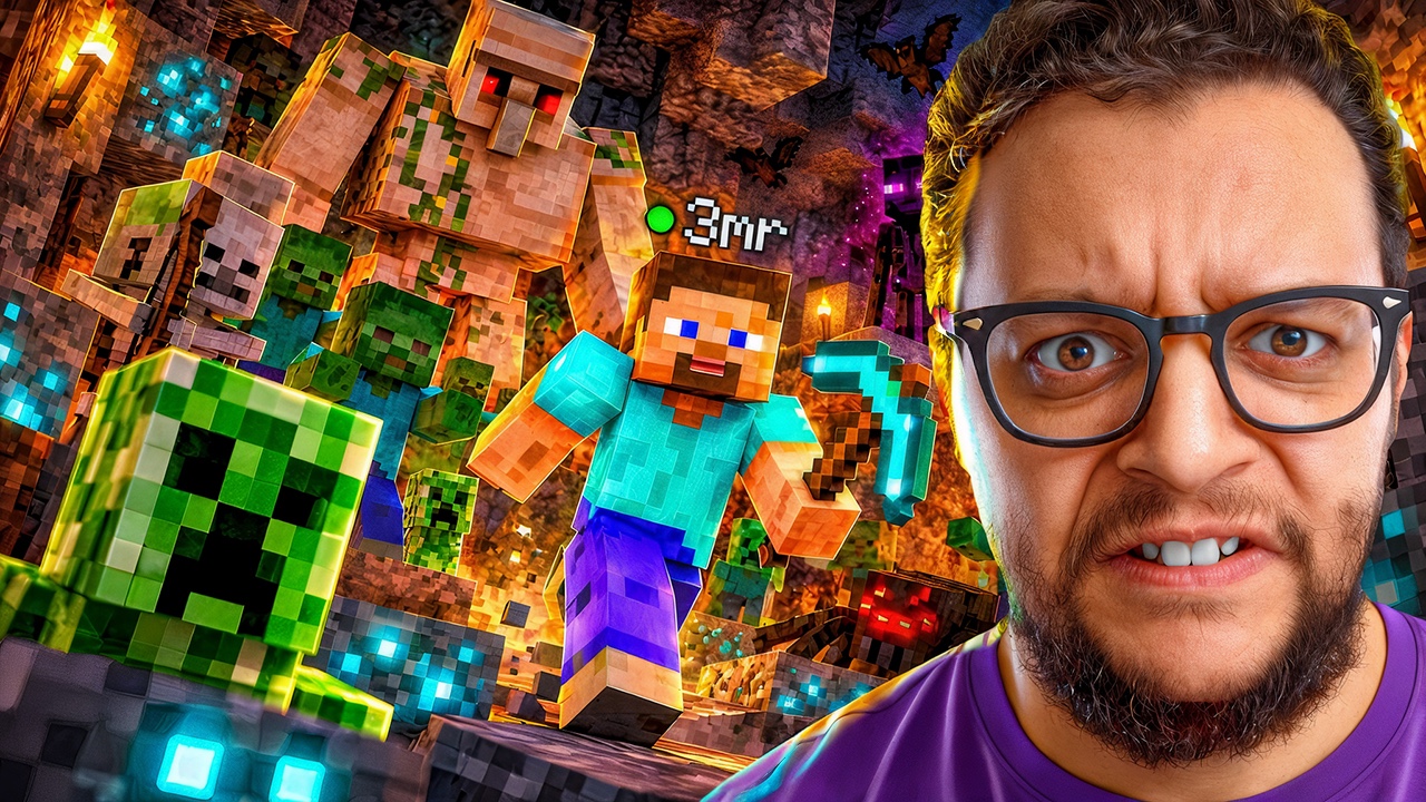Minecraft cave adventure — Thumbnail design by Joey